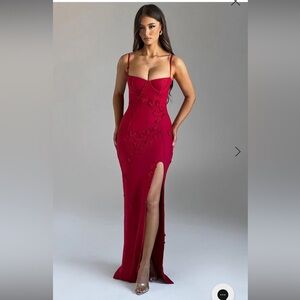 Babyboofashion ~ DALARY MAXI DRESS - RED LINED medium